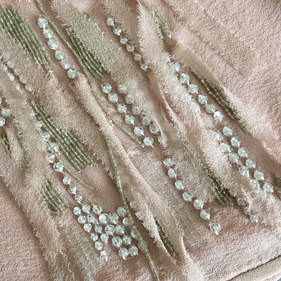 NWT {Badgley Mischka} 100% Silk Blouse Blush XL - Picture 7 of 8